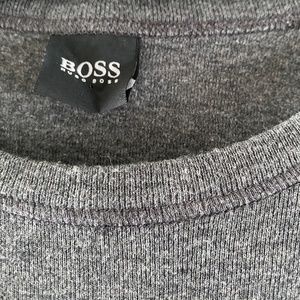 BOSS Hugo Boss black label Charcoal grey T Shirt Crew Neck 100% Cotton Medium